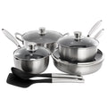Gibson Home Elsenborn 10 Piece Hybrid Nonstick Stainless Steel Cookware Set
