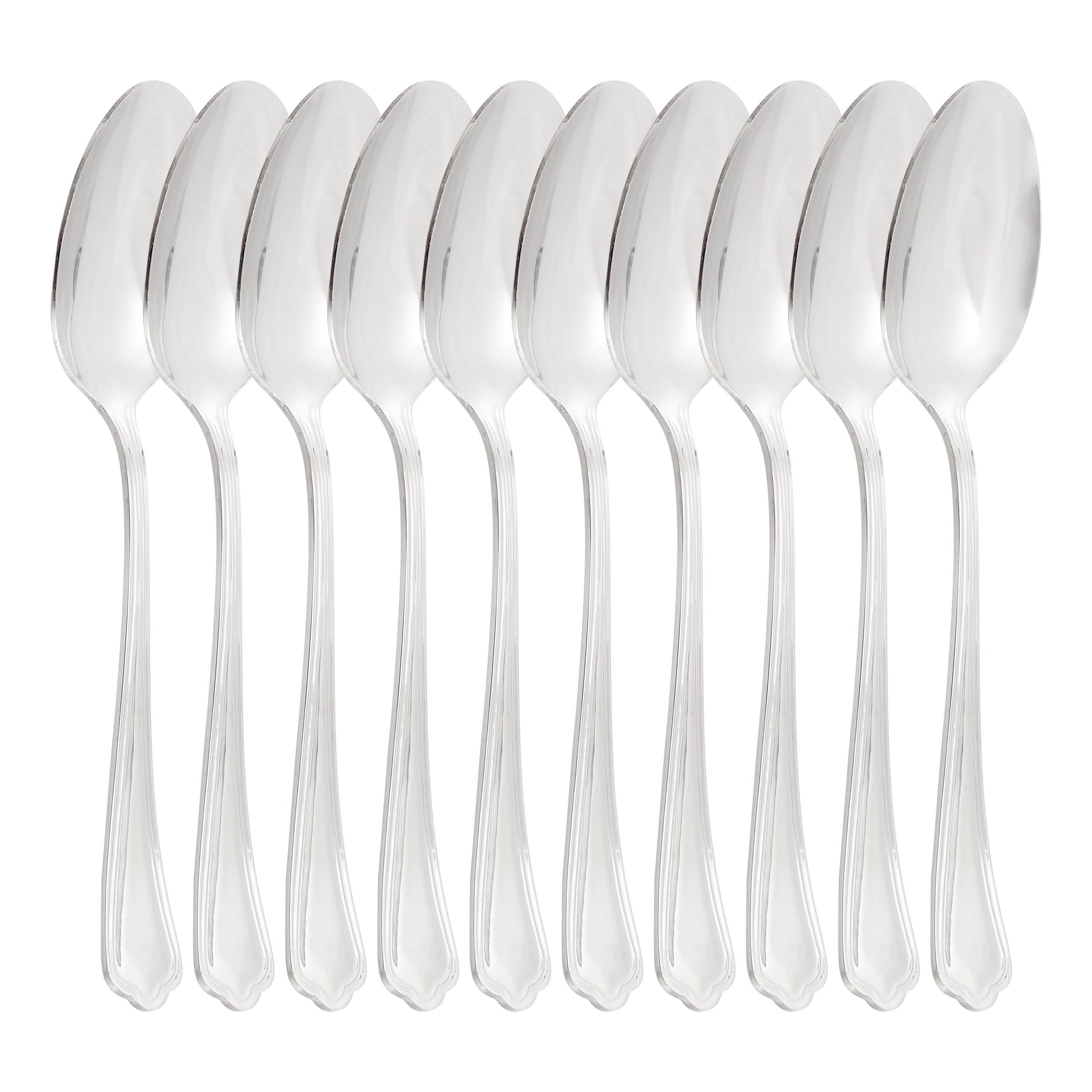 Gibson Home Hillside Daisies 10 Piece Stainless Steel Dinner Spoon Set