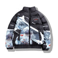 Astronaut print padded jacket