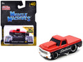 1972 Chevrolet C-10 Pickup Truck Red and Black "Edelbrock" 1/64 Diecast Model Car by Muscle Machines