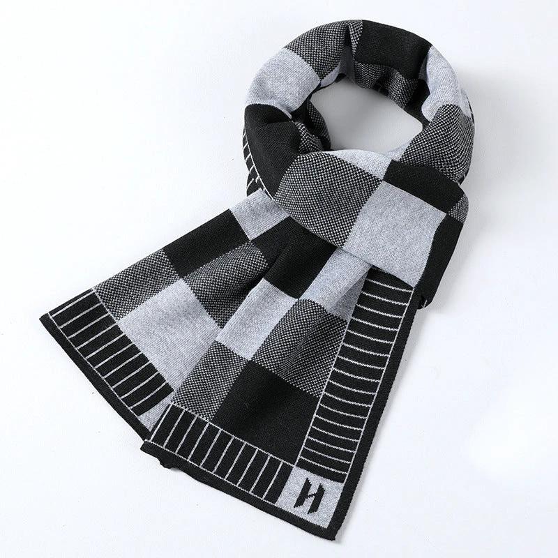 Cashmere-like Plaid Long Men's Scarf