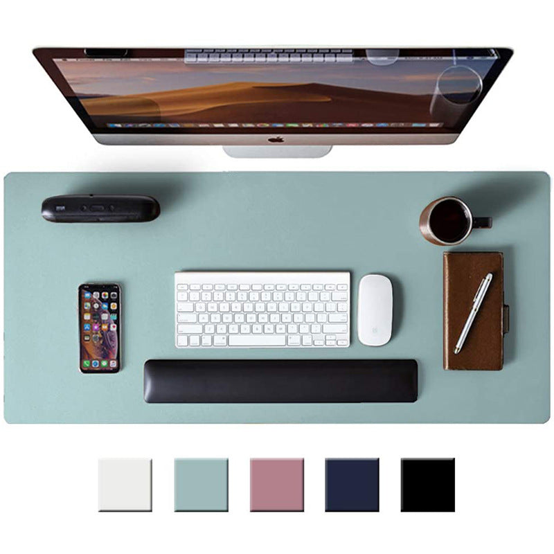 Double-Sided Heterochromatic Oversized Leather Table Mat