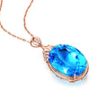 Dove Egg Sapphire Necklace Jewelry Female