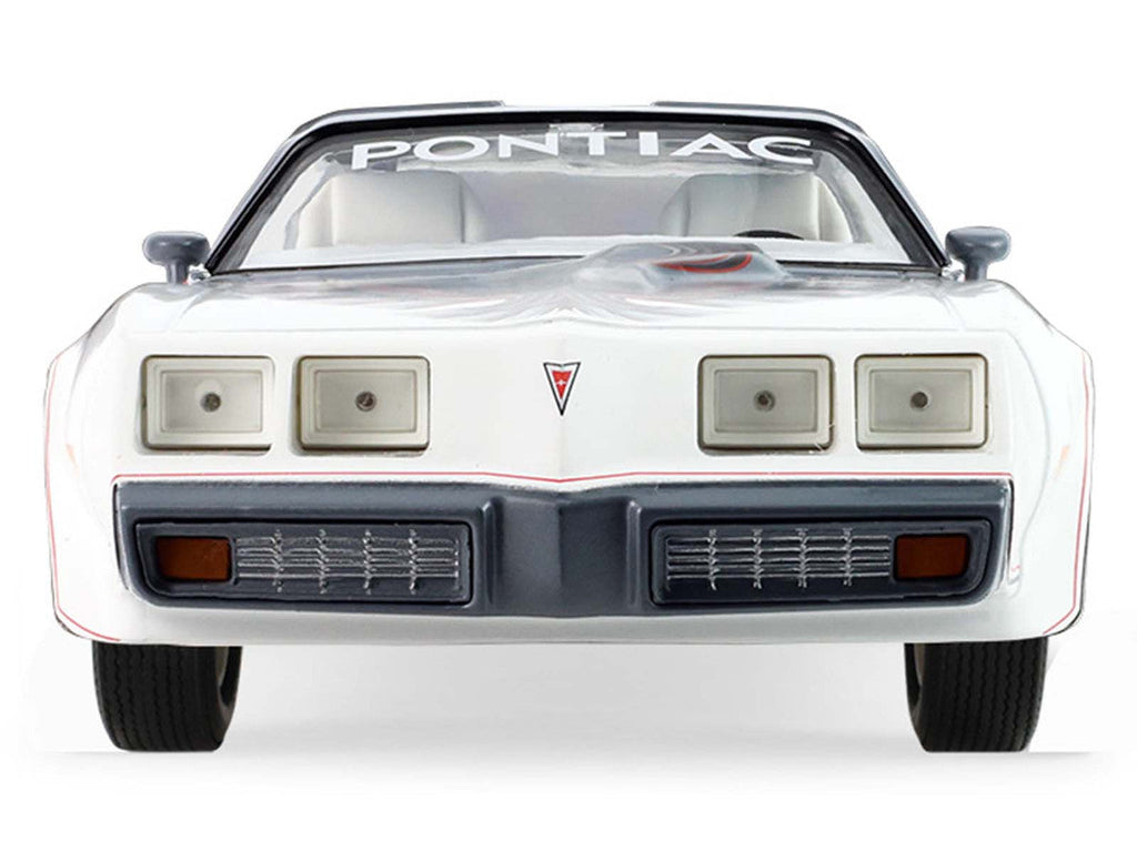 1980 Pontiac Firebird Trans Am T/A "Official Pace Car 58th Annual Pikes Peak Auto Hill Climb" White with Gray Top and Hood Graphics with White Interior 1/24 Diecast Model Car by Greenlight