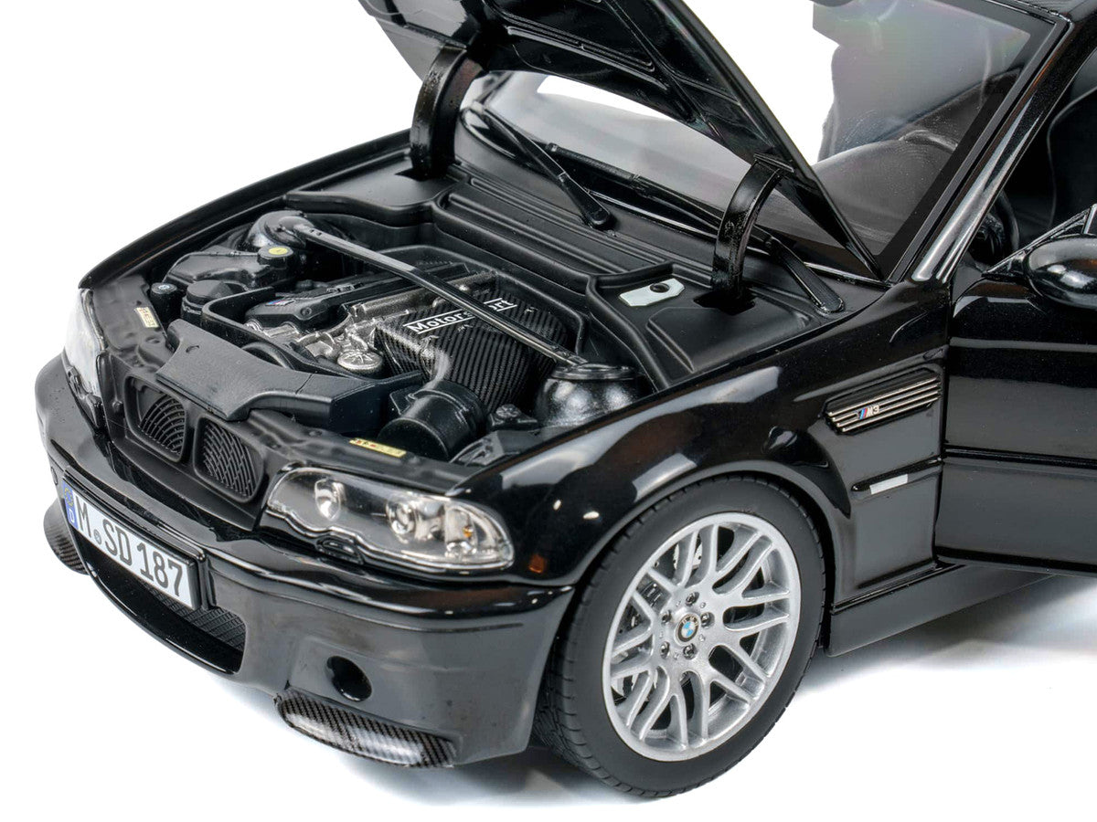 2003 BMW M3 CSL Saphire Black 1/18 Diecast Model Car by Norev