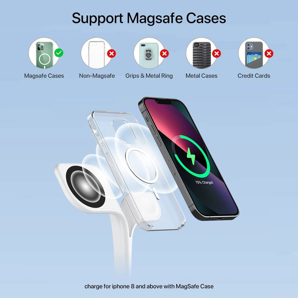 5-in-1 Magnetic Real Wireless Desktop Fast Charging Station For Multiple Devices