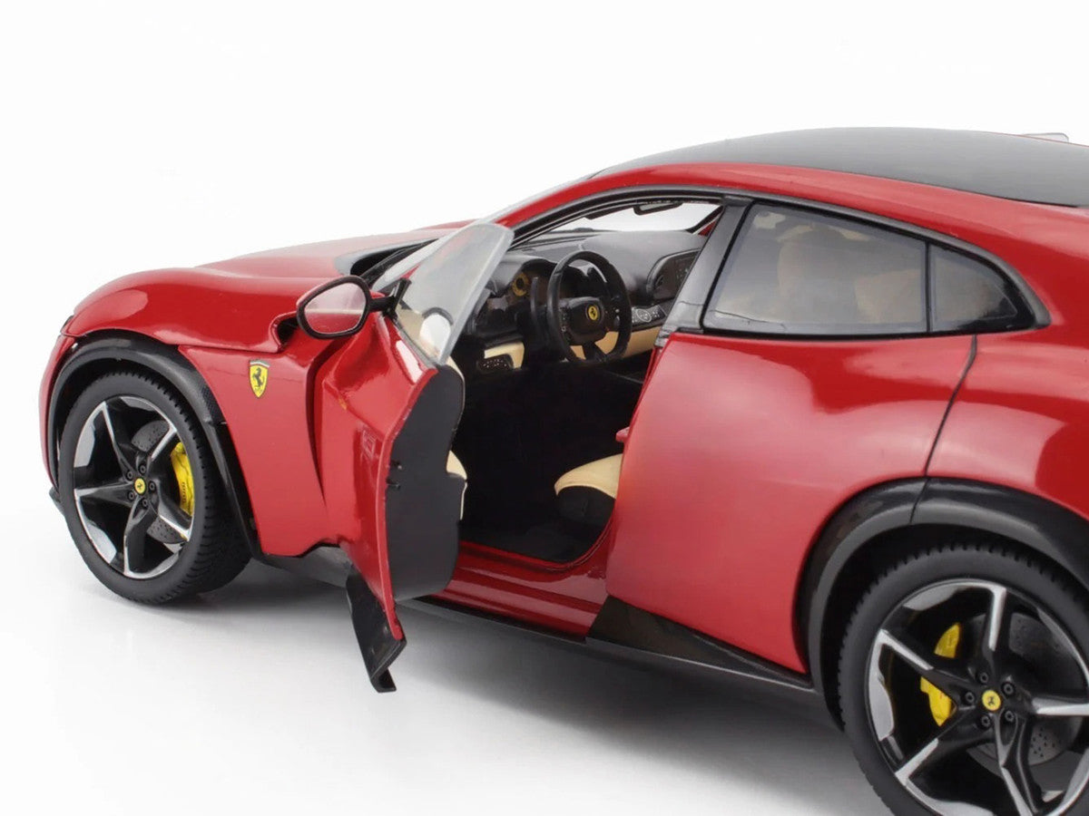 2022 Ferrari Purosangue Rosso Corsa Red with Black Top 1/18 Diecast Model Car by Polistil