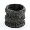 Men's Twist Wide Striped Fleece-lined Knitted Scarf
