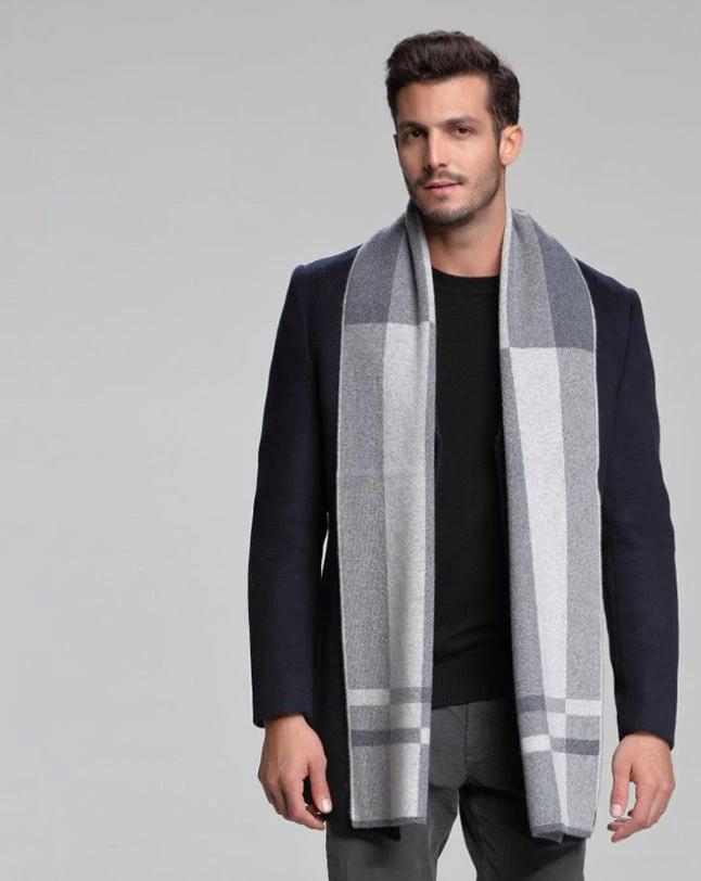 Men's Cashmere Tide Business Casual Double-sided Scarf
