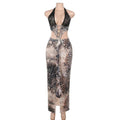 Elegant Sexy Leopard Print Hot Girl Hip cut out Dress