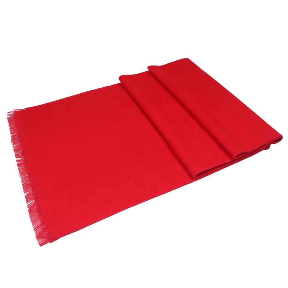 Men's Solid Color Double-sided Velvet Tassel Scarf For Men