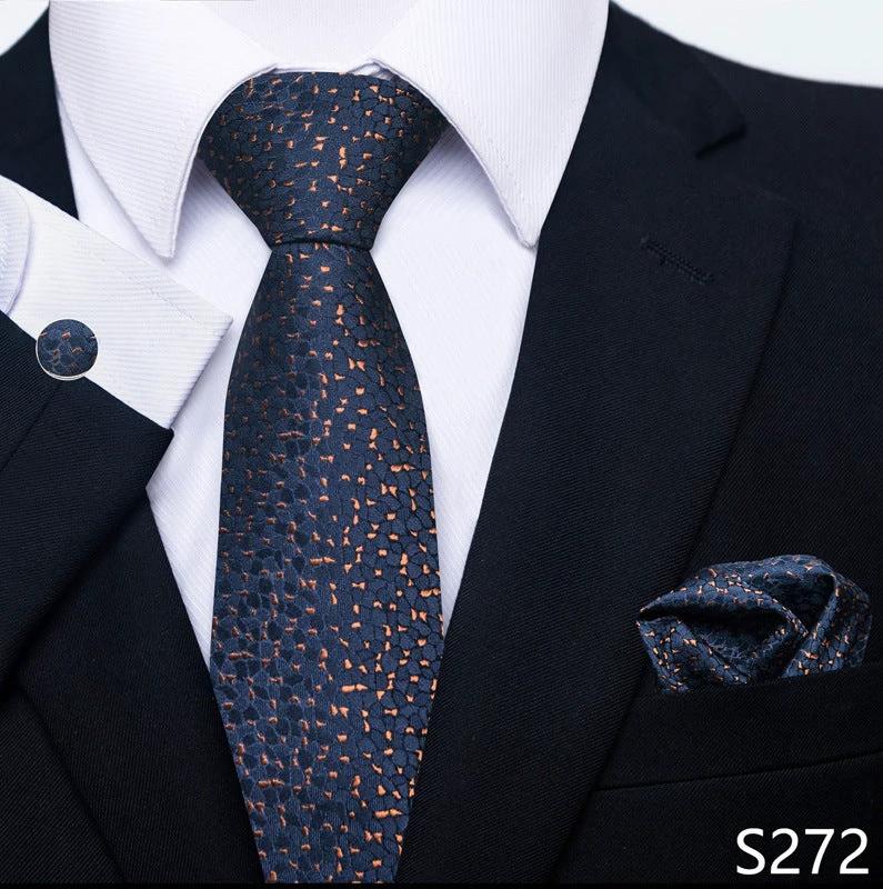 Men's Creative All-match Business Formal Wear Tie Scarf Cufflink Set