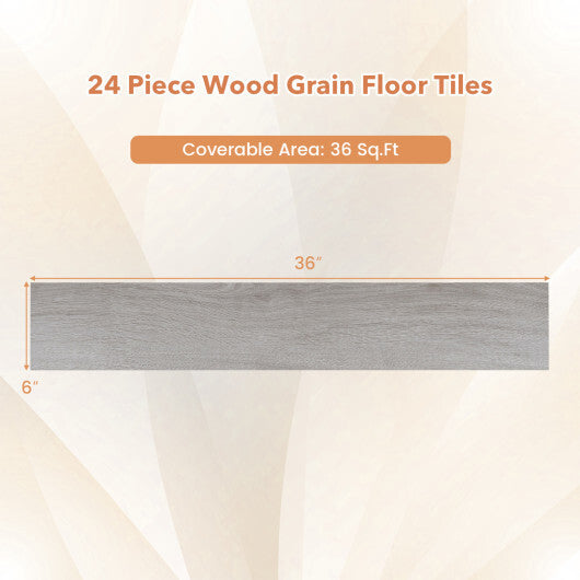 Set of 2 Floor Tile Vinyl Flooring Waterproof Vinyl Plank Flooring-Brown