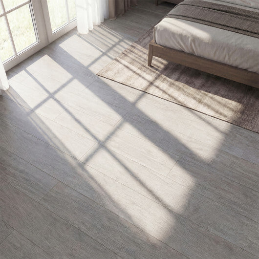 Set of 2 Floor Tile Vinyl Flooring Waterproof Vinyl Plank Flooring-Brown