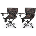 360? Swivel Hunting Chair Portable Foldable Hunting Chair Set of 2-Camo