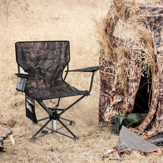 360? Swivel Hunting Chair Portable Foldable Hunting Chair Set of 2-Camo