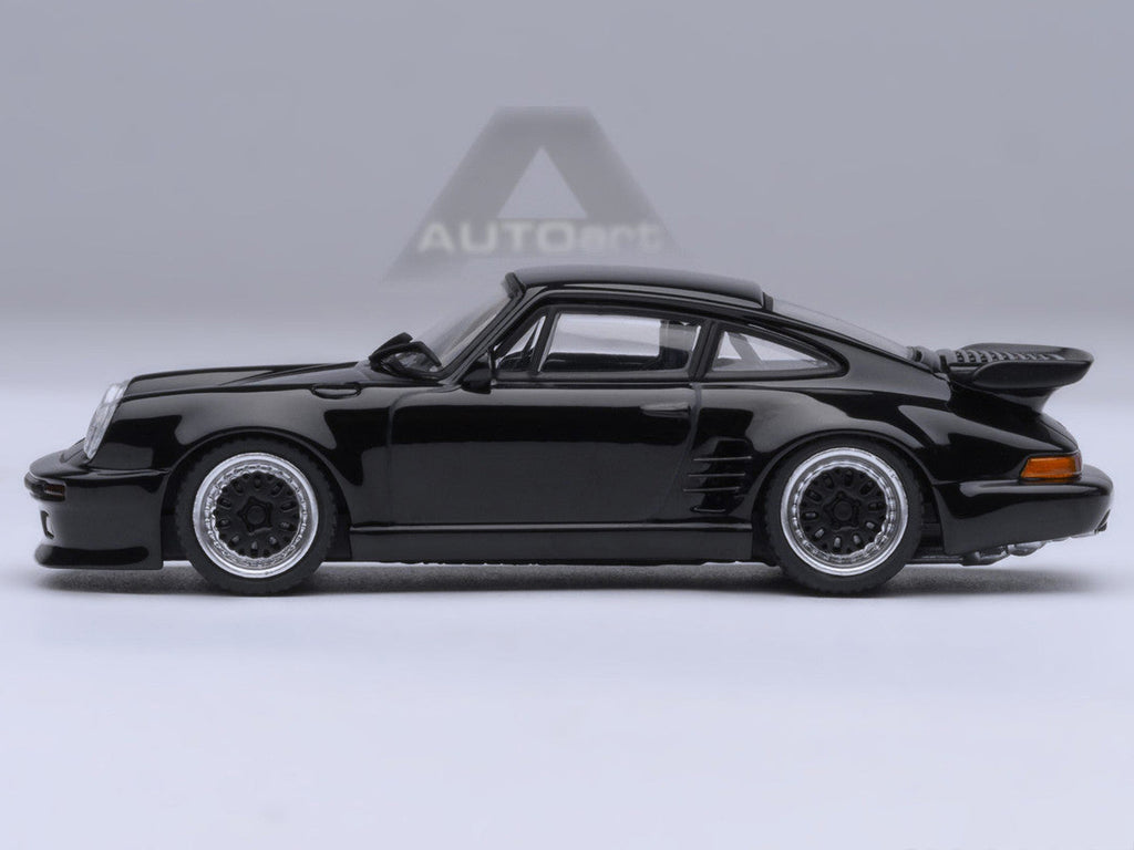 Porsche 911 (930) Turbo "Blackbird" Black "Wangan Midnight - Comic #1 Version" Manga 1/64 Model Car by Autoart