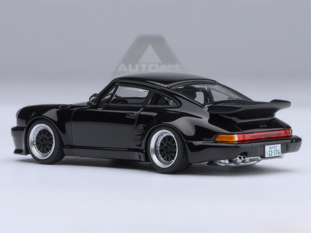 Porsche 911 (930) Turbo "Blackbird" Black "Wangan Midnight - Comic #1 Version" Manga 1/64 Model Car by Autoart