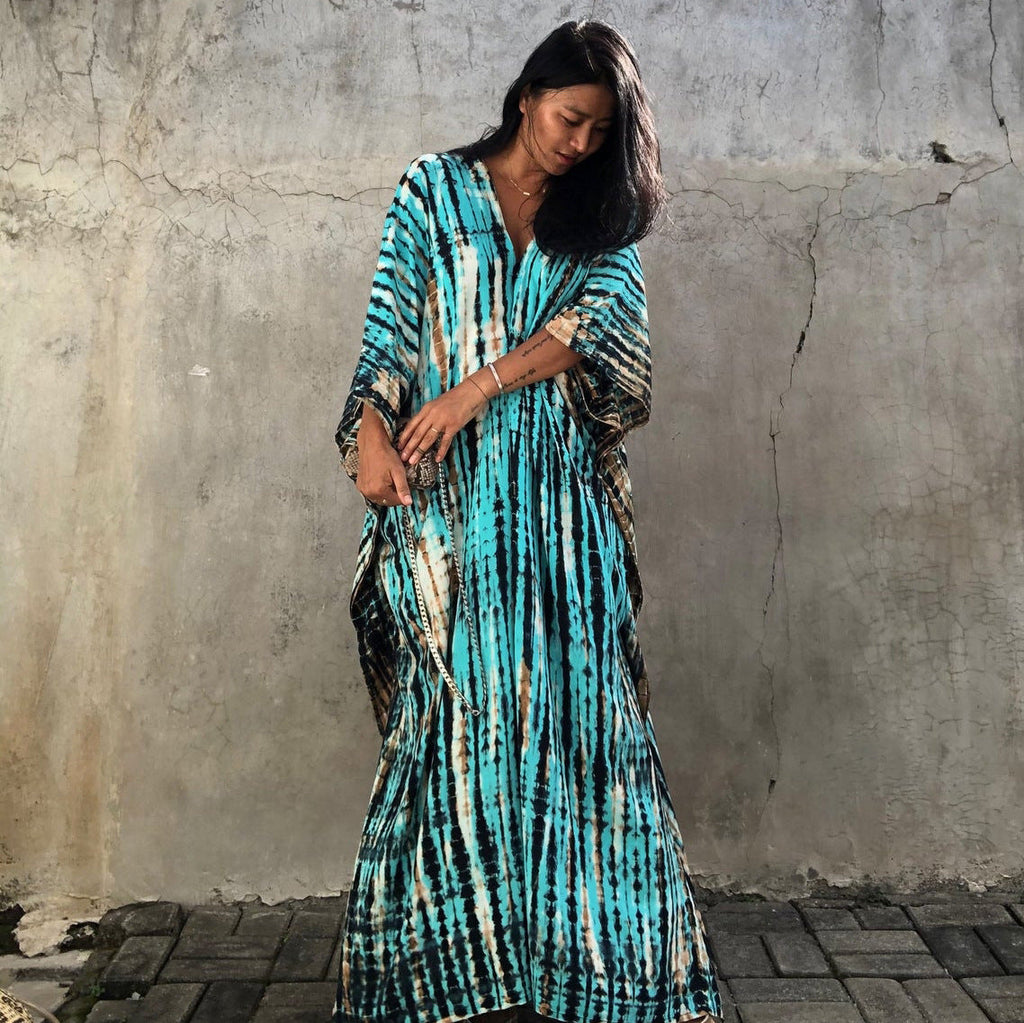 Rayon Halo Dyed Robe Vacation Casual Beach Bikini Cover 25 Colors