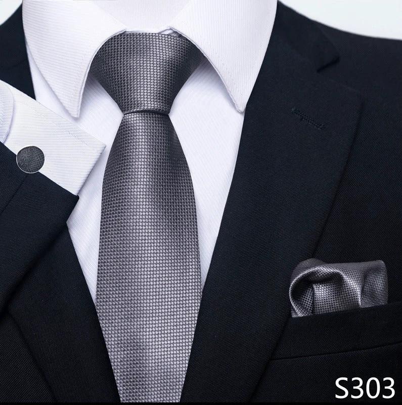 Men's Creative All-match Business Formal Wear Tie Scarf Cufflink Set