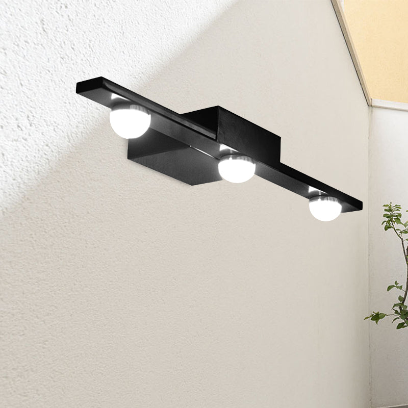 Modern black & white linear wall lighting bathroom vanity light