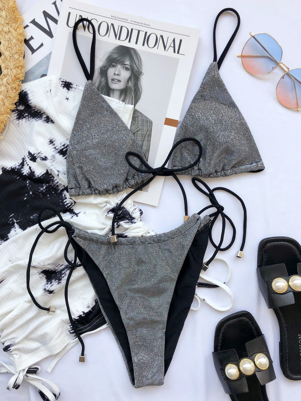 Flash Bikini Women Sexy Beach Swimsuit