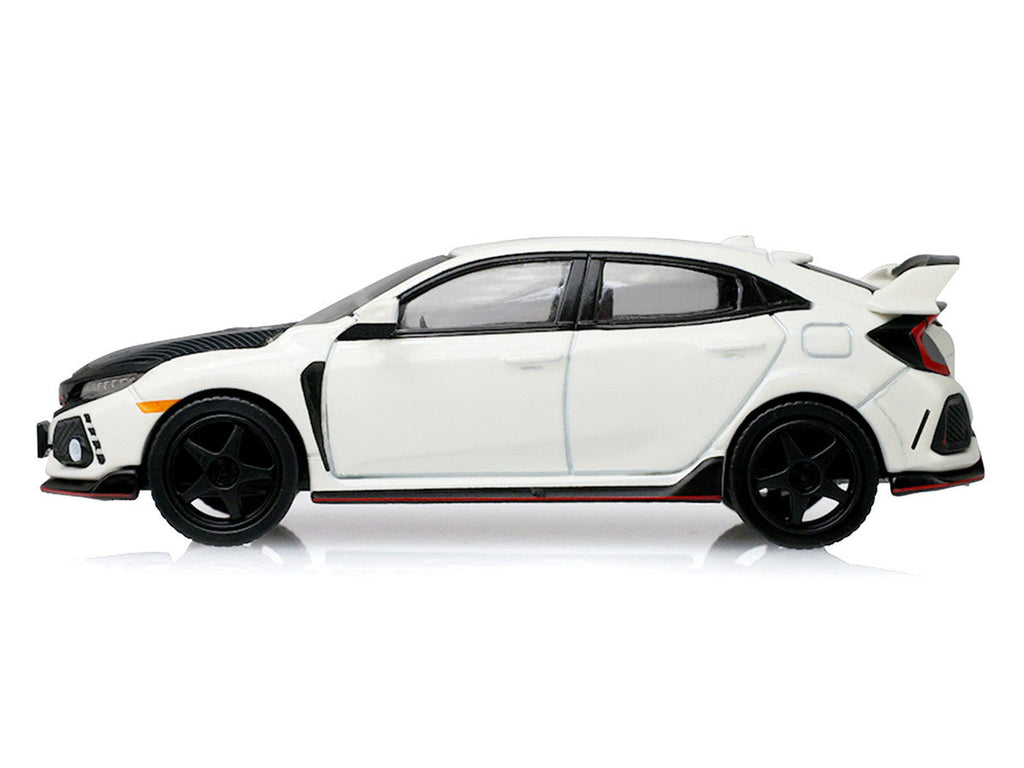 2018 Honda Civic Type-R (FK8) RHD (Right Hand Drive) Championship White with Carbon Hood "Tokyo Torque" Series 10 1/64 Diecast Model Car by Greenlight