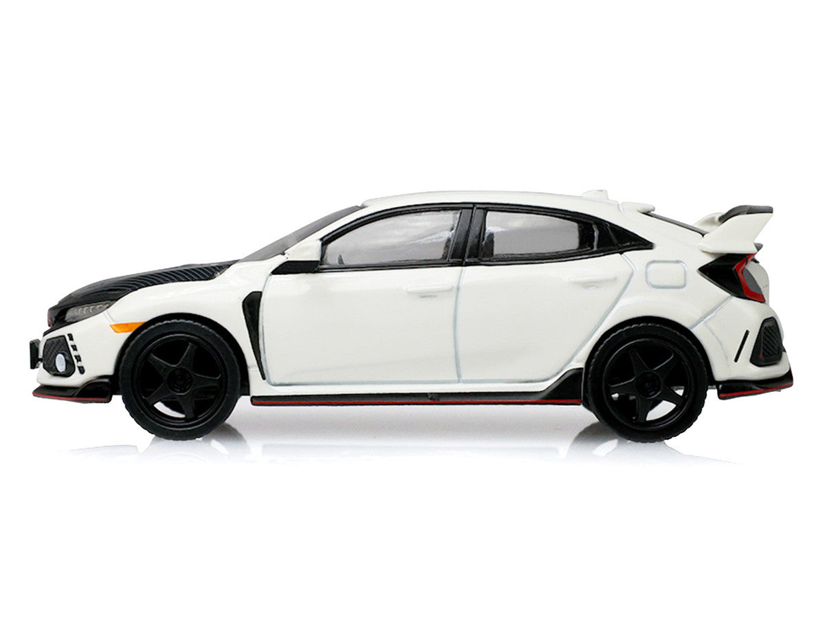 2018 Honda Civic Type-R (FK8) RHD (Right Hand Drive) Championship White with Carbon Hood "Tokyo Torque" Series 10 1/64 Diecast Model Car by Greenlight