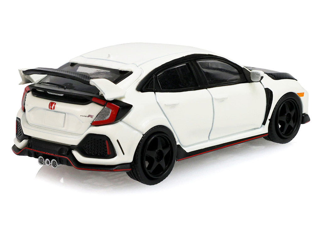 2018 Honda Civic Type-R (FK8) RHD (Right Hand Drive) Championship White with Carbon Hood "Tokyo Torque" Series 10 1/64 Diecast Model Car by Greenlight