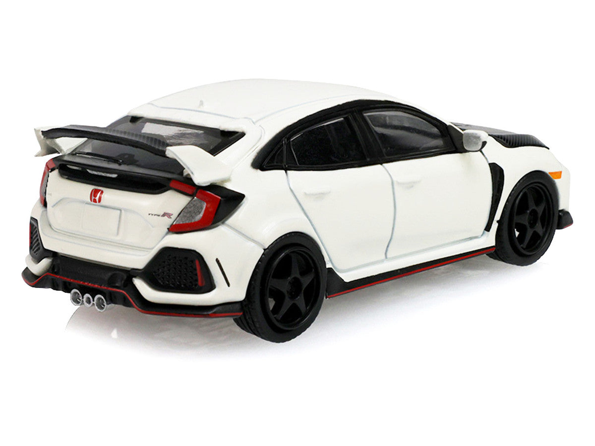 2018 Honda Civic Type-R (FK8) RHD (Right Hand Drive) Championship White with Carbon Hood "Tokyo Torque" Series 10 1/64 Diecast Model Car by Greenlight
