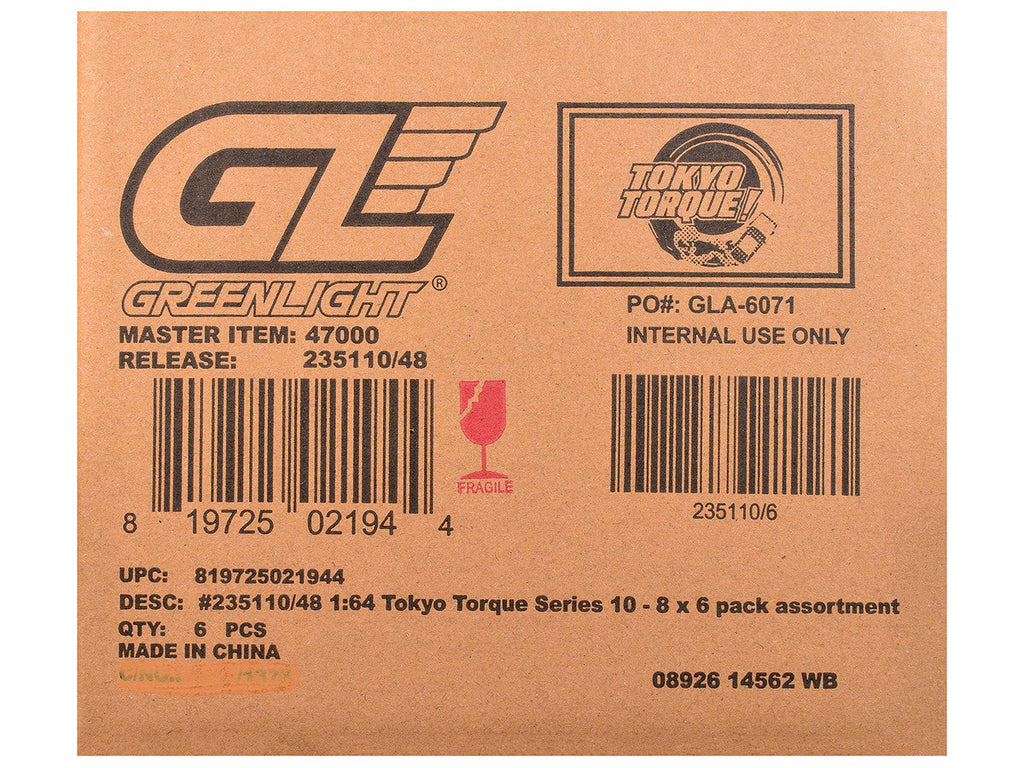 "Tokyo Torque" Series 10 Set of 6 pieces 1/64 Diecast Model Cars by Greenlight