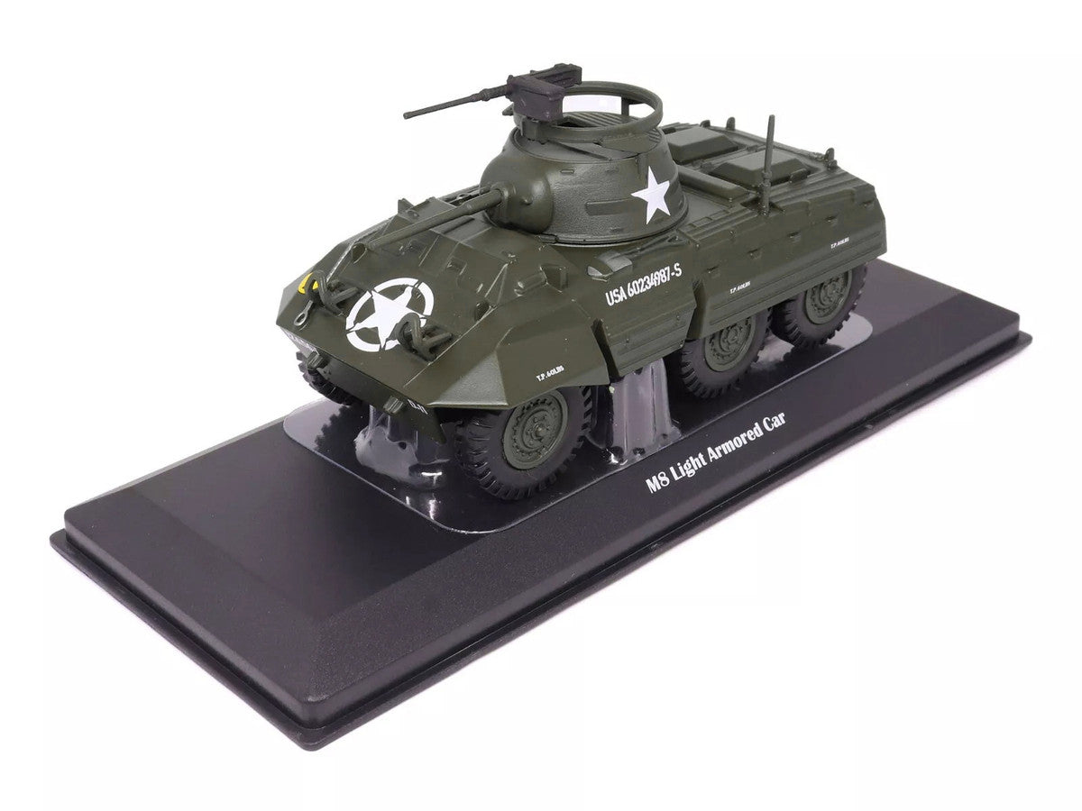 M8 Light Armored Car Olive Drab "United States Army" 1/43 Diecast Model by Militaria Die Cast