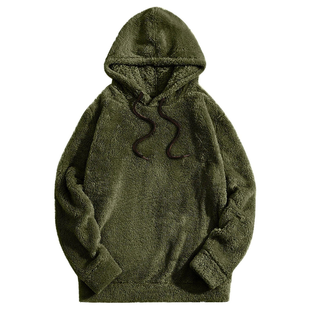 Men's Thick Double-sided Casual Loose Long-sleeved Hooded Sweater