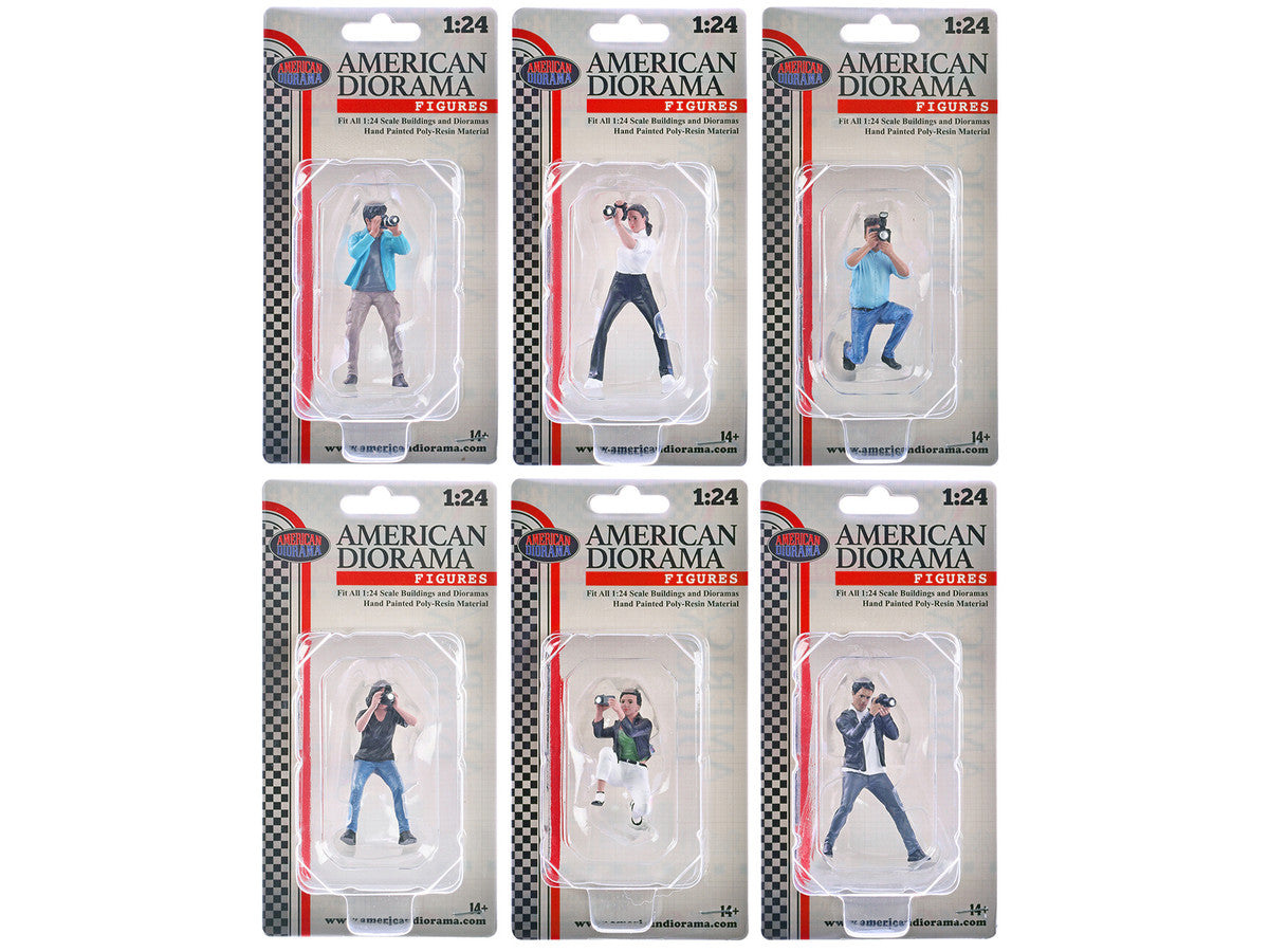 "Photographers" 6 piece Figure Set for 1/24 Scale Models by American Diorama