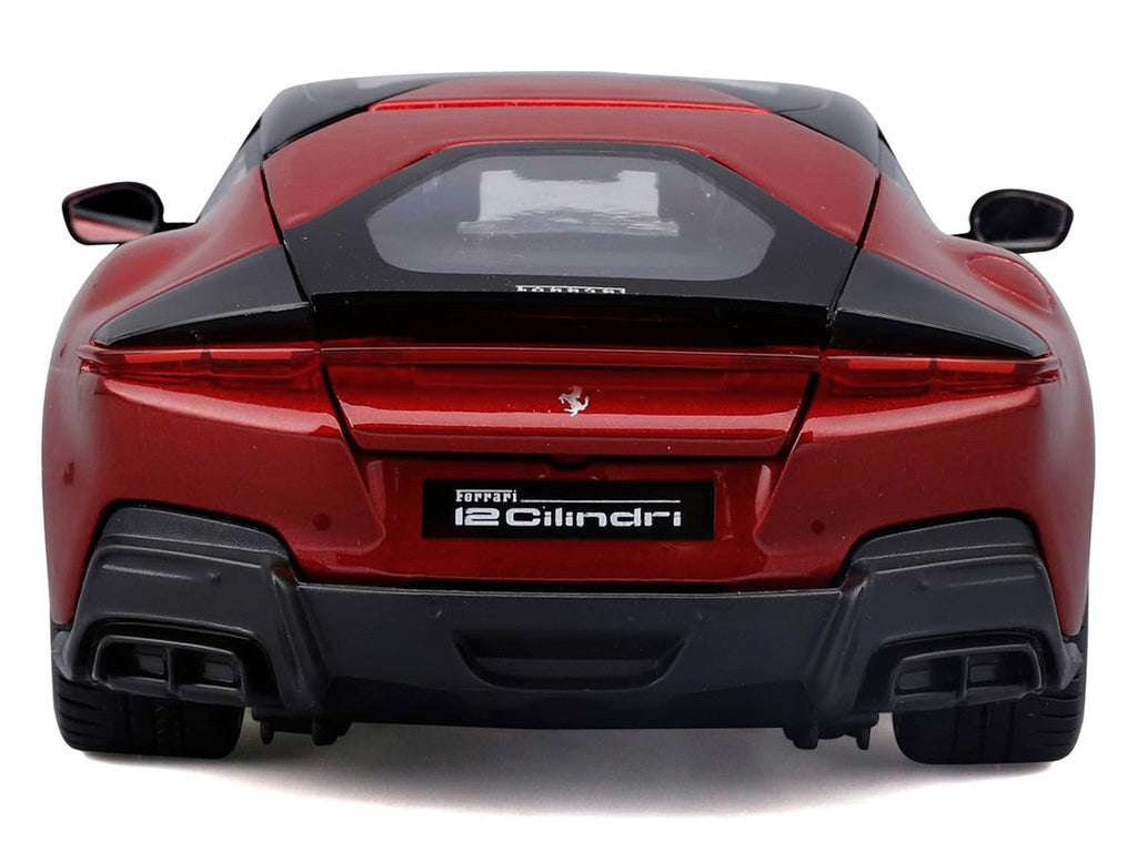 Ferrari 12Cilindri Red Metallic with Black Top "Race + Play" Series 1/24 Diecast Model Car by Bburago