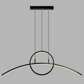 DecorBites™ Modern LED Pendant Light Fixture: Circle and Linear Design with Metal Hanging