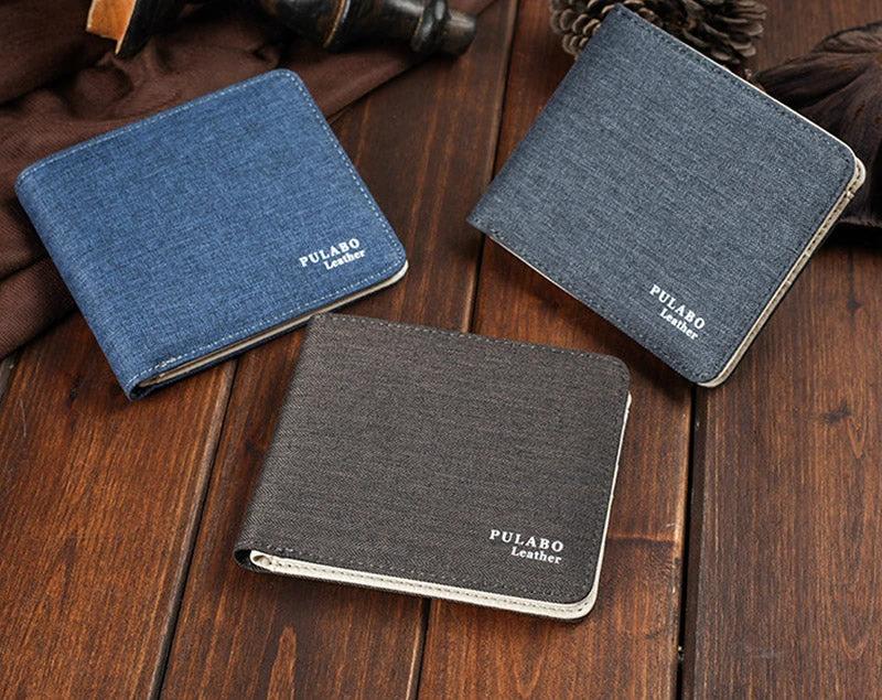 Men's Short Denim Fabric Wallet
