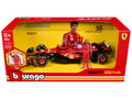 Ferrari SF-24 #16 Charles Leclerc Formula One F1 World Championship (2024) with Driver Figure "Formula Racing" 1/24 Diecast Model Car by Bburago