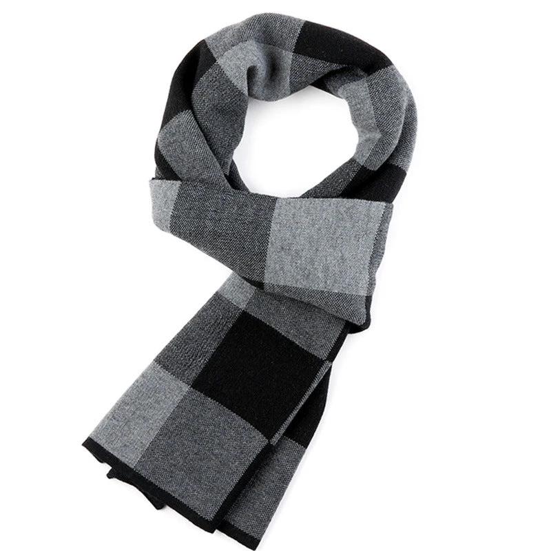 Men's Plaid Knitted Scarf