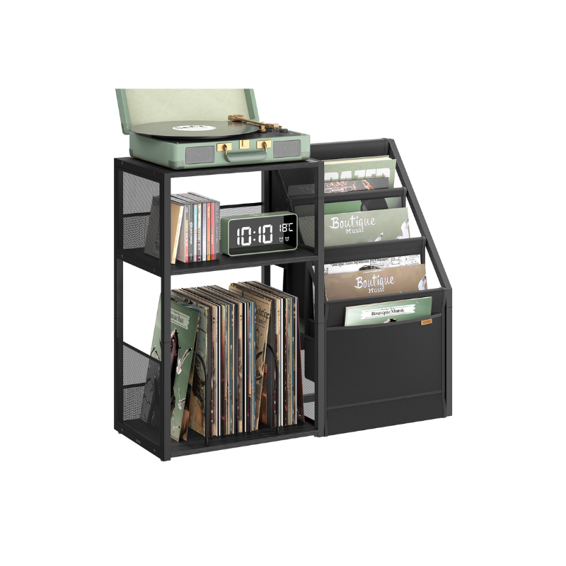 3-Tier Record Player Stand for 140 Albums