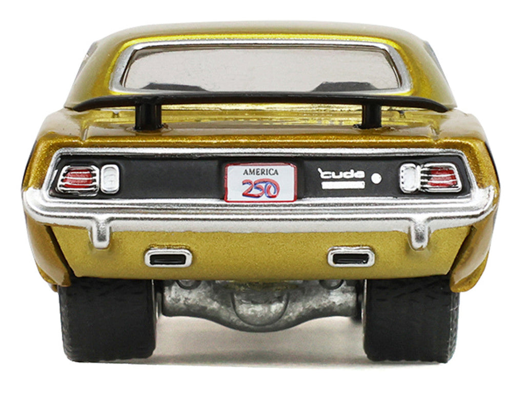 1971 Plymouth Hemi ‘Cuda Gold Metallic with Black Accents "America 250 Edition" "Anniversary Collection" Series 18 1/64 Diecast Model Car by Greenlight