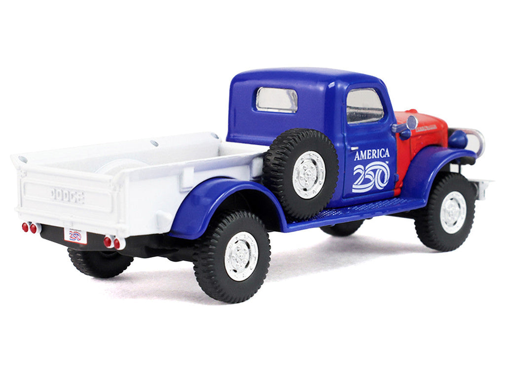 1946 Dodge Power Wagon Pickup Truck Red White and Blue "America 250 Edition" "Anniversary Collection" Series 18 1/64 Diecast Model Car by Greenlight