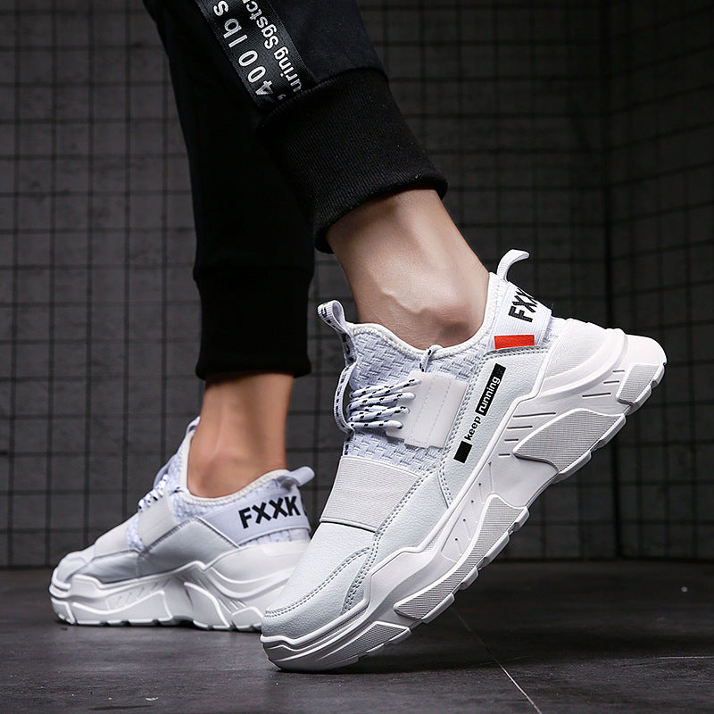 spring new sports shoes low to help men's shoes explosions casual sports breathable running shoes thick with thick men's shoes