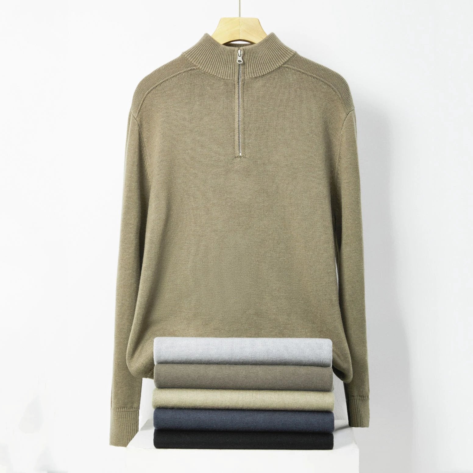 Men's Casual Thickened Wool Base Sweater