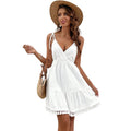 European and American spring new sexy V-neck sleeveless dress