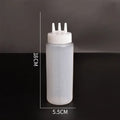 3-hole multi-color squeeze bottle condiment dispenser kitchen set