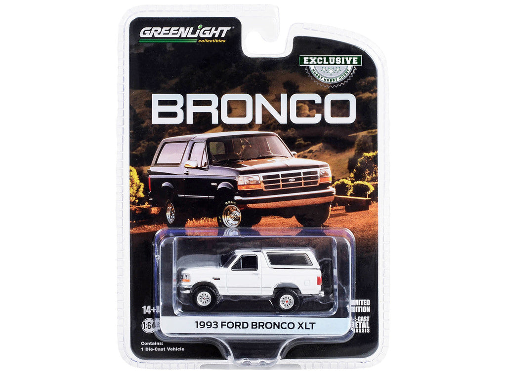 1993 Ford Bronco XLT Oxford White "Hobby Exclusive" Series 1/64 Diecast Model Car by Greenlight