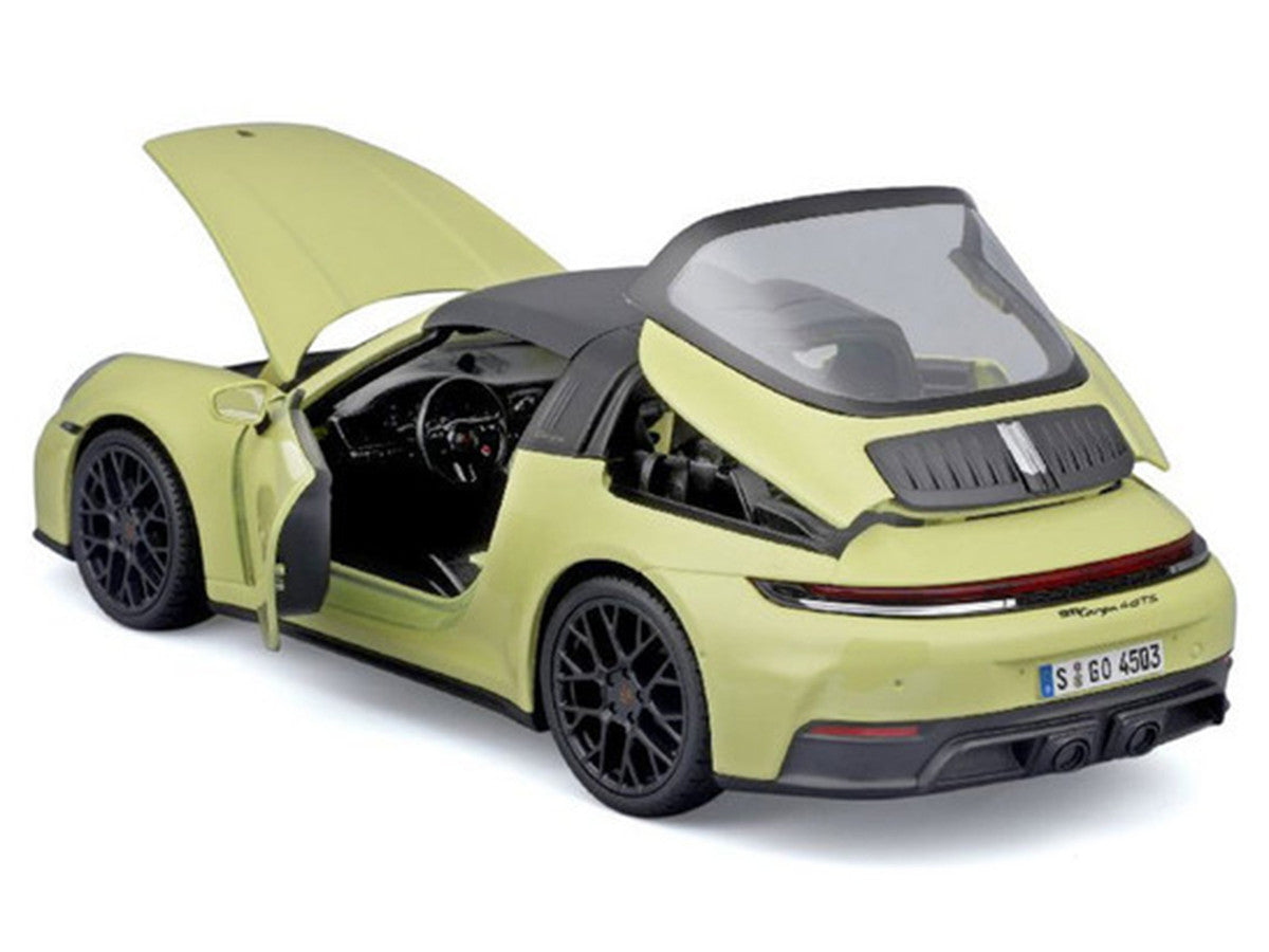 Porsche 911 Targa 4 GTS (992.2) Yellow with Black Top "Special Edition" Series 1/18 Diecast Model Car by Maisto