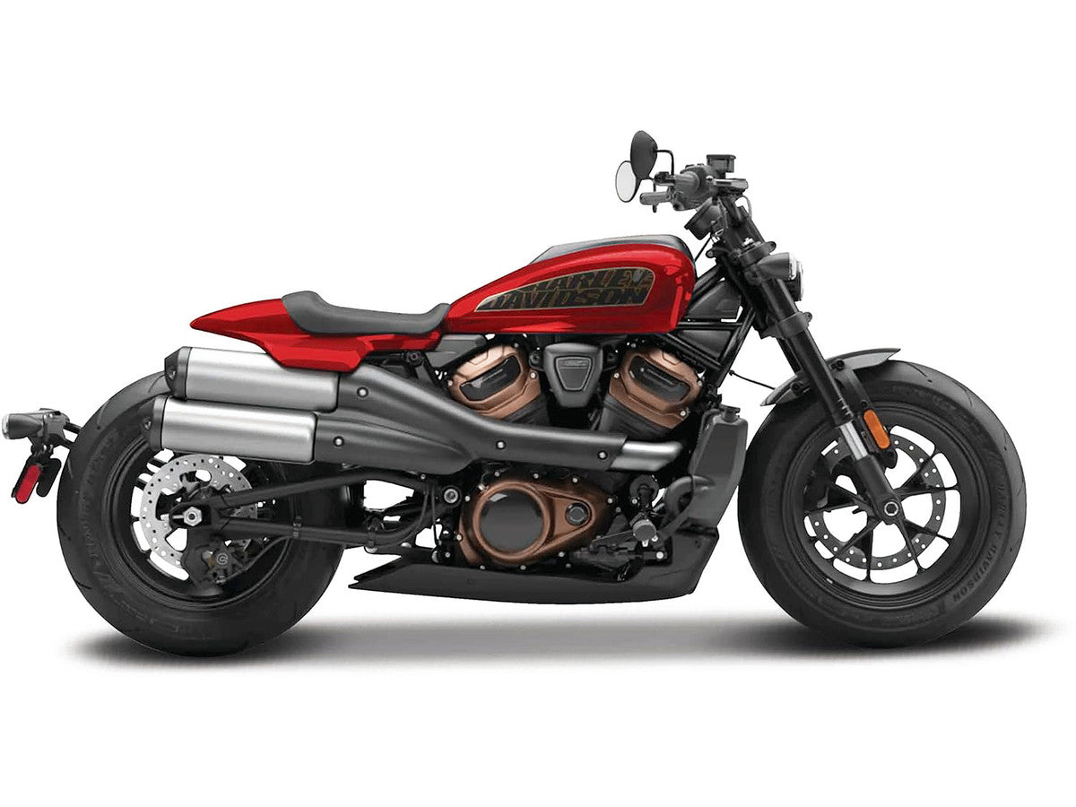 2024 Harley Davidson Sportster S Motorcycle Red Metallic and Black "H-D Custom" Series 1/12 Diecast Model Car by Maisto