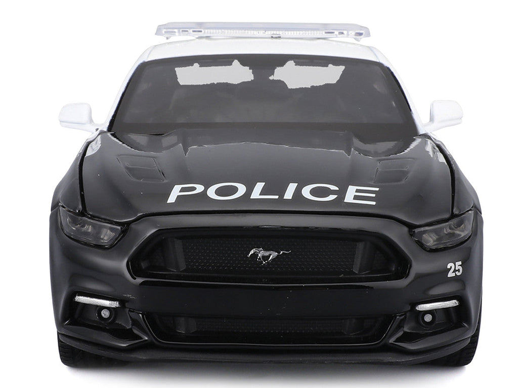 2015 Ford Mustang GT 5.0 "Police" Black and White "Authority" Series 1/24 Diecast Model Car by Maisto